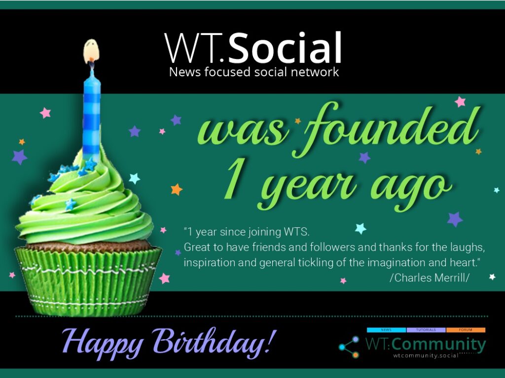 Read more about the article WT.Social was founded 1 year ago.